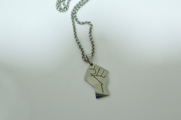 Raised fist necklace Clearance