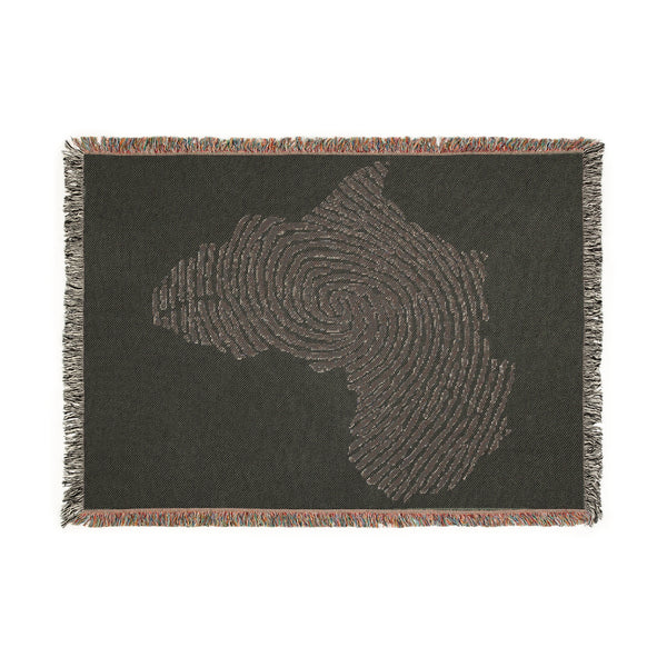 Africa Fingerprint Cozy Woven Blanket