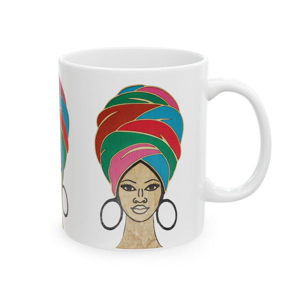 Ceramic Mug - Colorful Headwrap Design