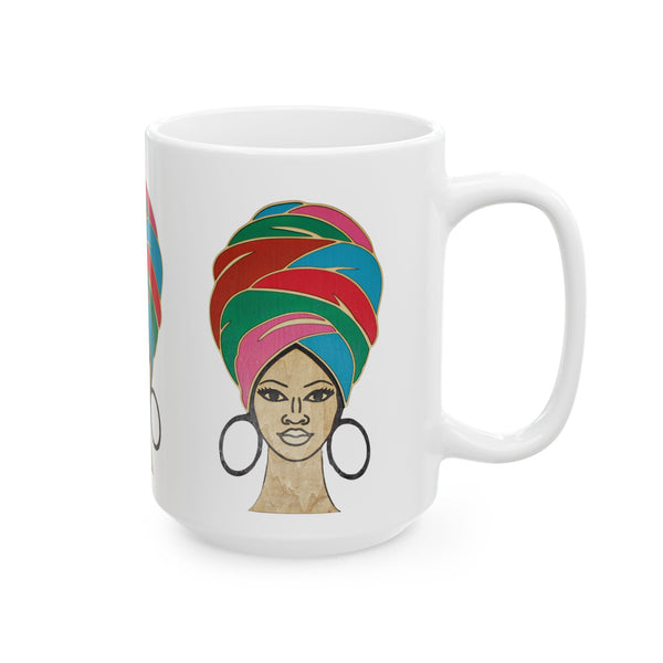 Ceramic Mug - Colorful Headwrap Design