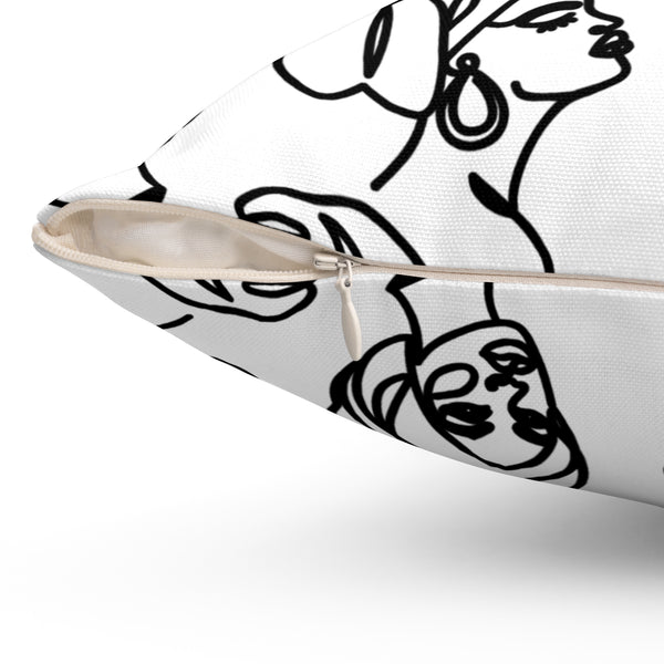 Headwrap sketch Decorative Pillow