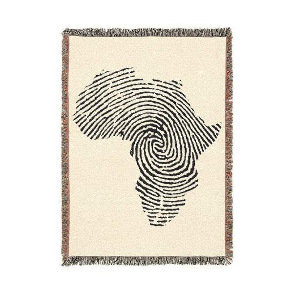 Africa Fingerprint Cozy Woven Blanket