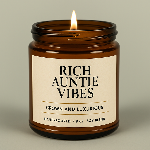 Rich Auntie Vibes - 9oz Soy Candle