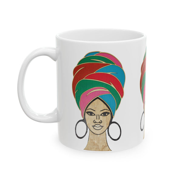 Ceramic Mug - Colorful Headwrap Design