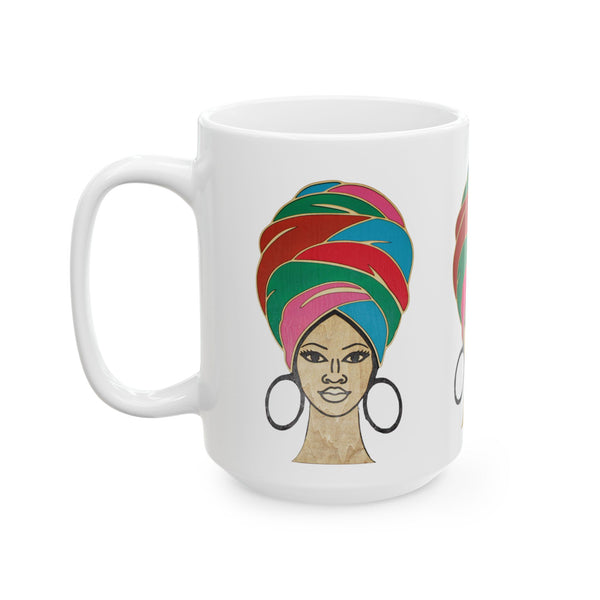 Ceramic Mug - Colorful Headwrap Design