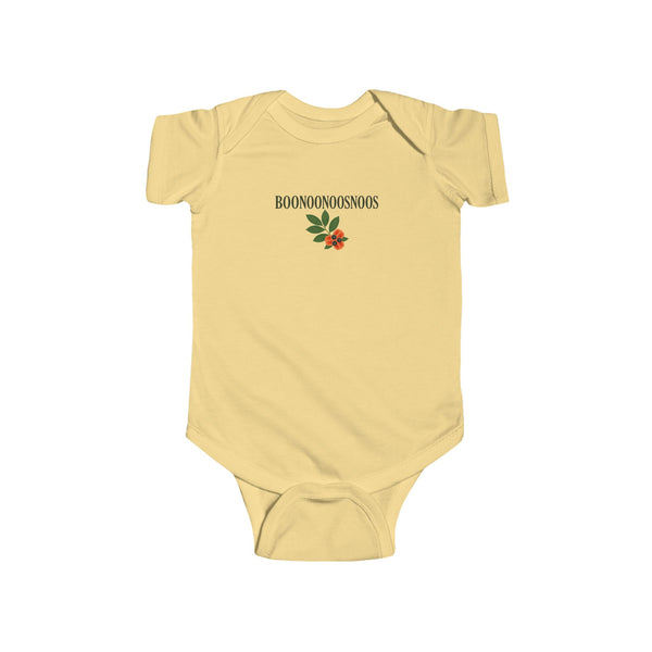"BooNooNooNoos" Infant Onesie with Ackee Graphic