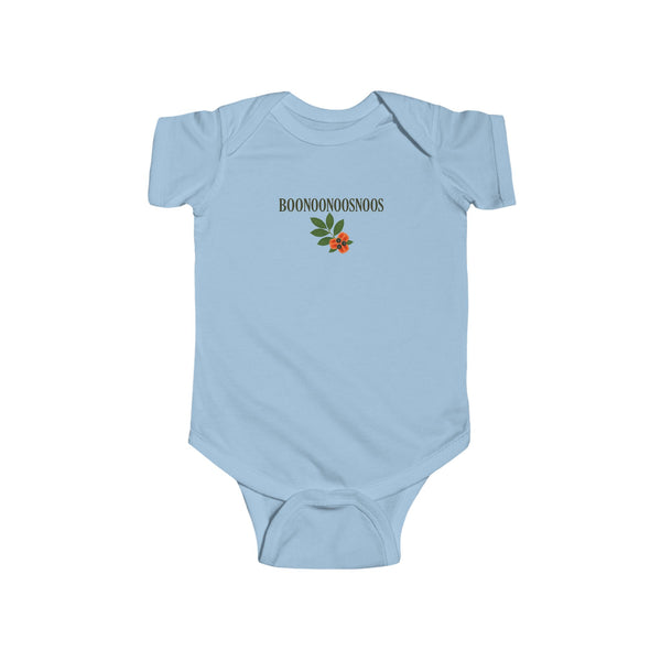 "BooNooNooNoos" Infant Onesie with Ackee Graphic