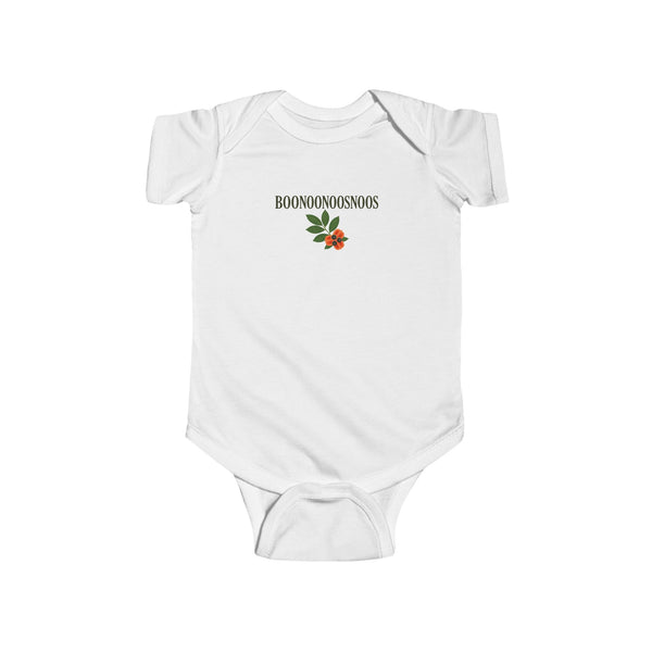 "BooNooNooNoos" Infant Onesie with Ackee Graphic
