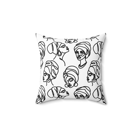 Headwrap sketch Decorative Pillow