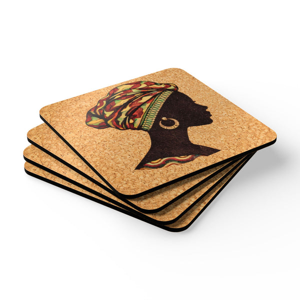 African Headwrap Coasters (4-Pack)