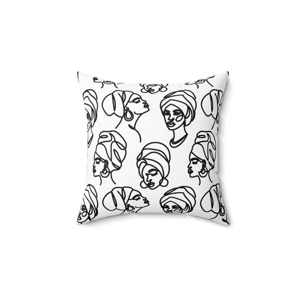 Headwrap sketch Decorative Pillow