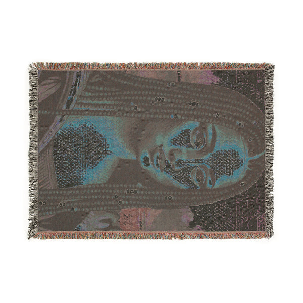 Black Mona Lisa Woven Blanket/Wall Tapestry