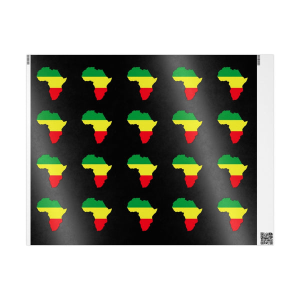 Cultural Pride Wrapping Paper - Vibrant African Map Print