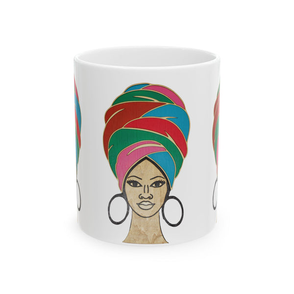 Ceramic Mug - Colorful Headwrap Design