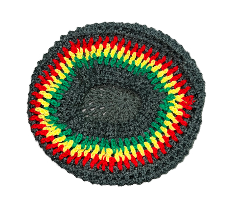 Grey Rasta stripe Crochet Tam / Hat