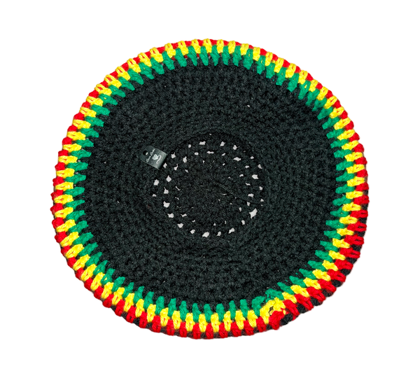 Black Rasta stripe Crochet Tam / Hat