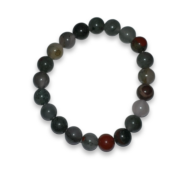 African Bloodstone Crystal Bracelet