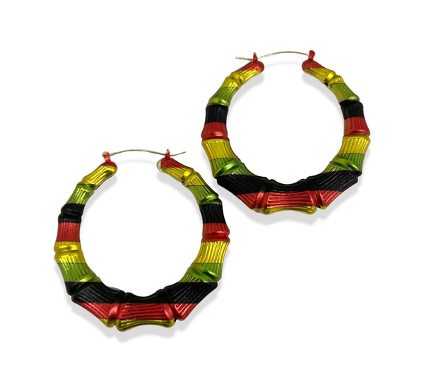Striped Bamboo Hoops
